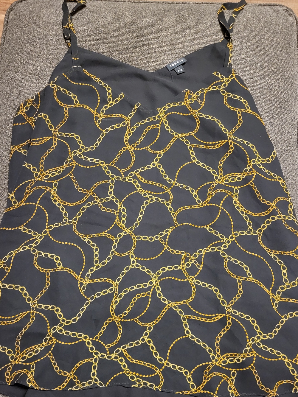 torrid Black Cami with Gold Chain Print - Picture 2 of 2